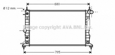 AVA QUALITY COOLING ol2324 -  Радиатор, охлаждение двигателя